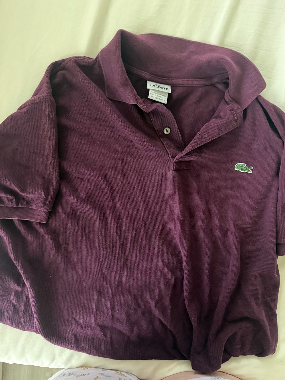 Lacoste Men's Deep Plum Polo Shirt
